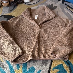 H&M Beige Teddy Fleece Jacket